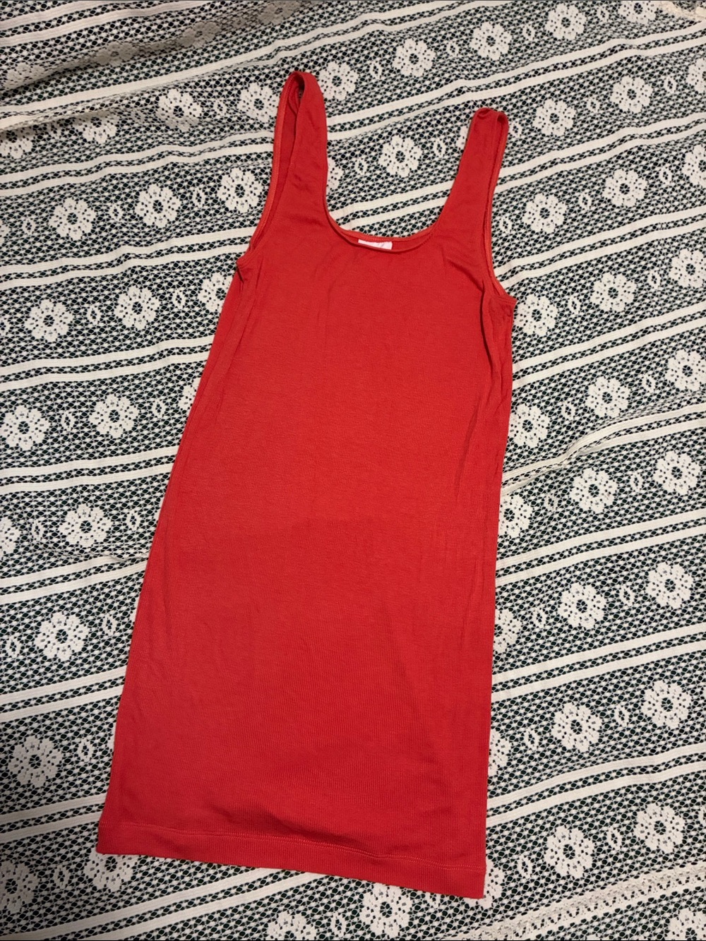 Women's Parade Casual Soft Red Orange Bodycon Tank Dress Sleeveless Loungewear
